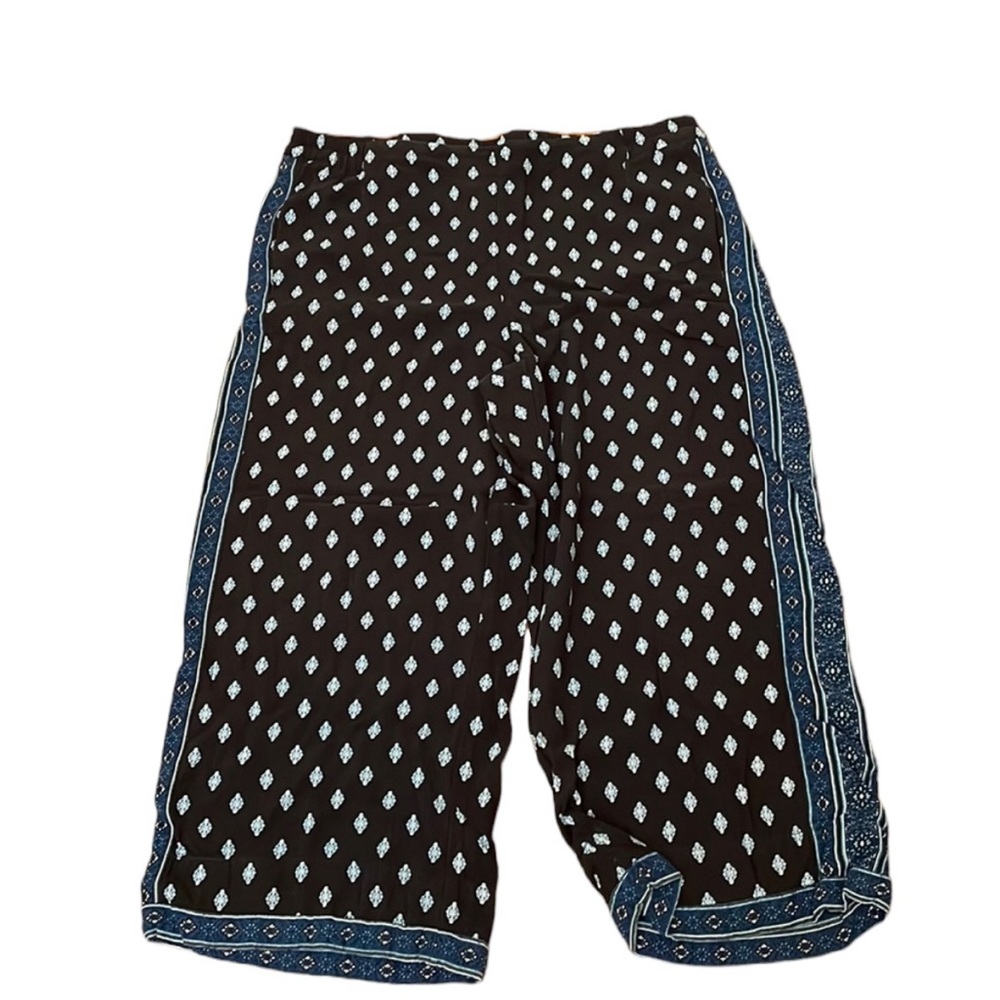 J Jill Boho style cropped rayon pants in navy. Size M. Gently worn.